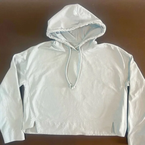 Everlane Lightweight Crop Hoodie XS | Organic Cotton Minimalist Sweatshirt - Picture 2 of 7